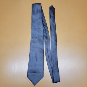 Perry Ellis Portfolio Silk Necktie Dark Gray Red Polka Dot Business Formal